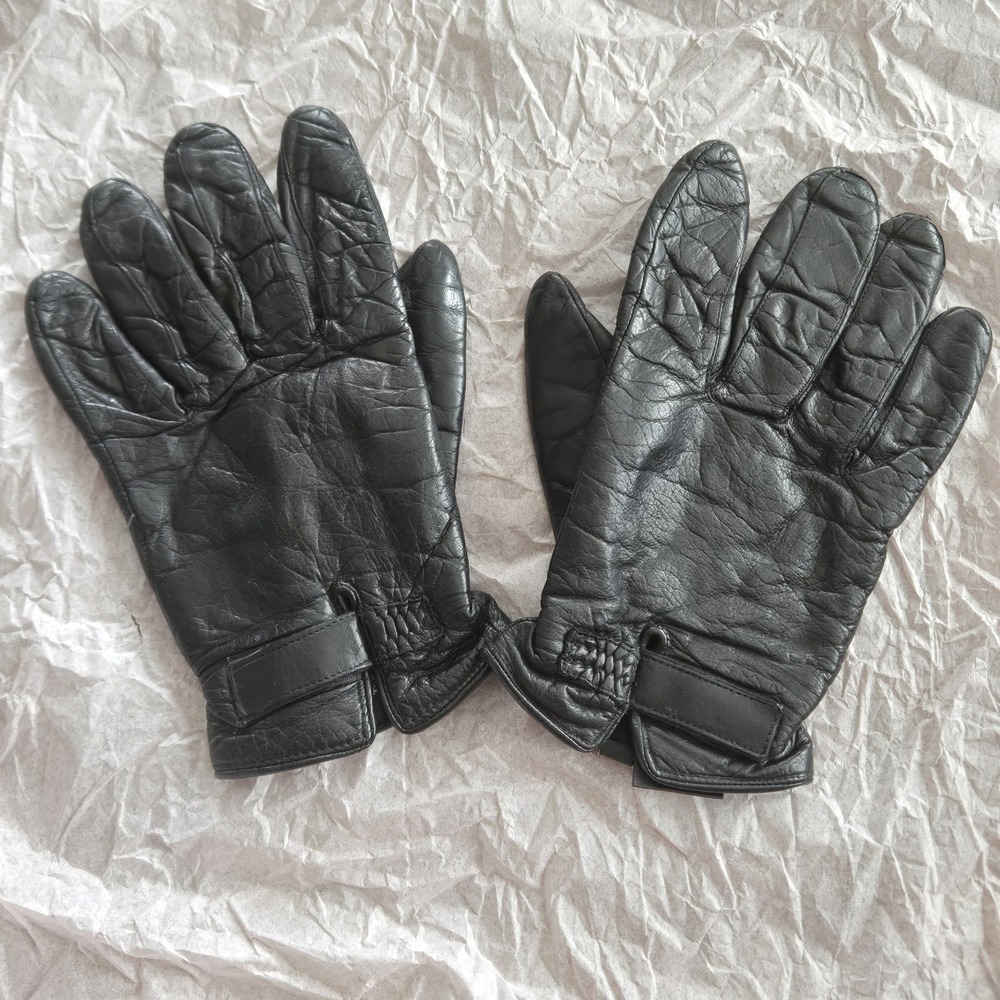 Wilson's Women's‎ Gloves 100% Leather Insulated  Black Sz L Moto Retro